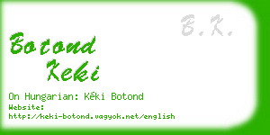 botond keki business card